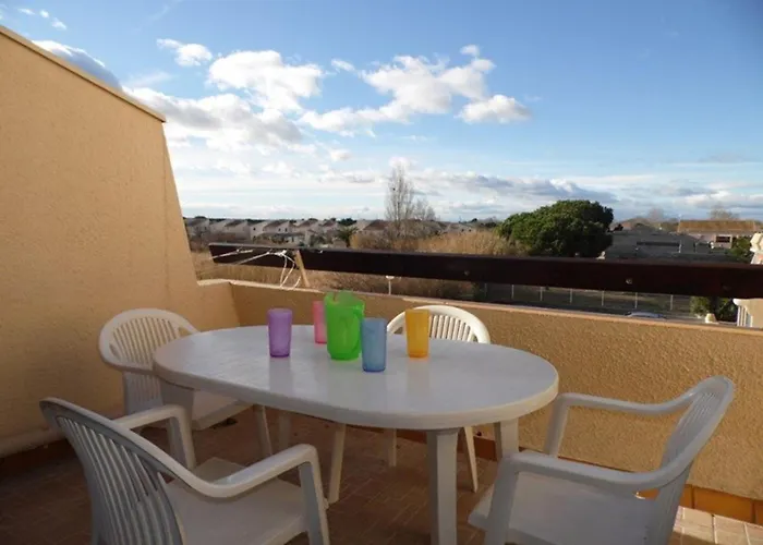 Mezzanine Avec Terrasse Et Piscine A Marseillan - 6 Couchages - Fr-1-326-437 * Le Castellas
